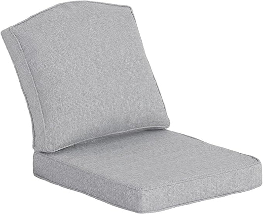20"x21.5" Outdoor Deep Seat Patio Cushions Set of 1, Outdoor Chair Cushions Bottom Resilient Foam Filling Water-Resistant UV Resistant Weather Resistant with YKK Zippers,Stone Gray
