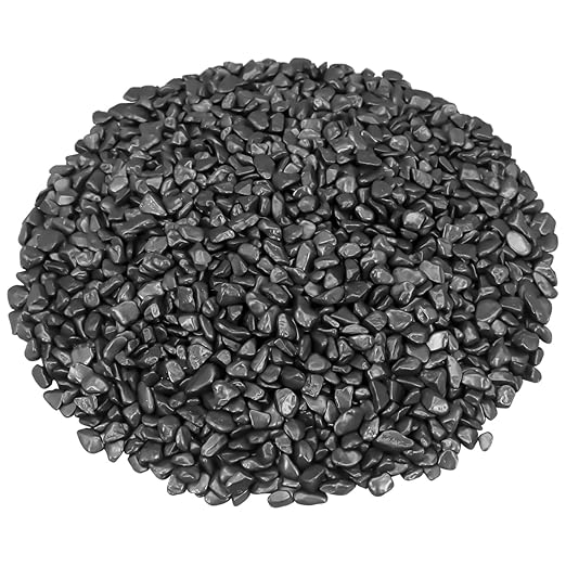 Vase Filler,Landscaping Pebbles, River Rocks Decorative Ornamental Pebbles, DIY Smoothed Rocks for Potted Plant Resin Art Vase Fillers Aquarium Gravel Rocks (1, Black, 10 Pounds)