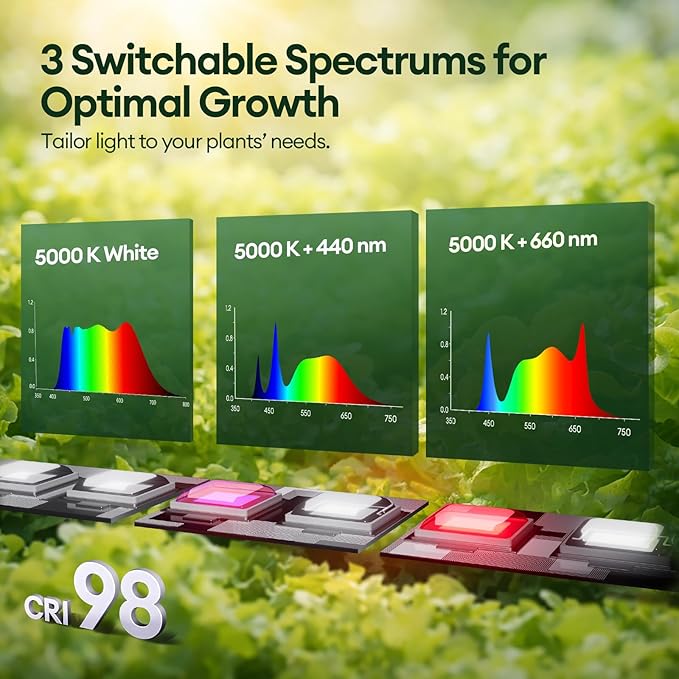 Plant Grow Light 2ft, Tunable Full Spectrum LED Grow Light Strips 60W (4 x 15W), T5 Growing Lamp with Timer & Dimming Controller for Indoor Plants, Greenhouse, High PPFD, 4-Pack