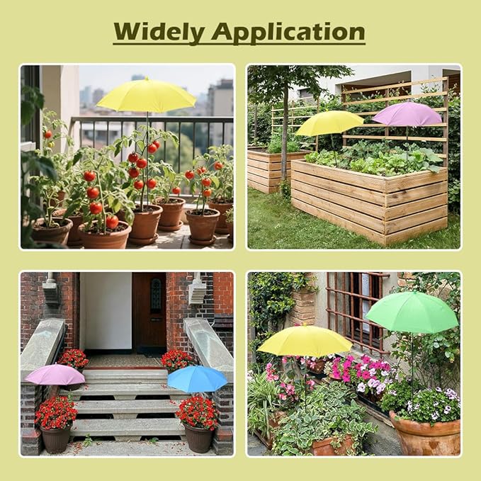 Joyline Gardening Gifts for Women Men, Plant Umbrellas for Outdoor Plants, Gifts for Plant Lovers Small Umbrella Sunshade Cover Plant Shade Cloth for Potted Plants, Garden Beds, Backyard