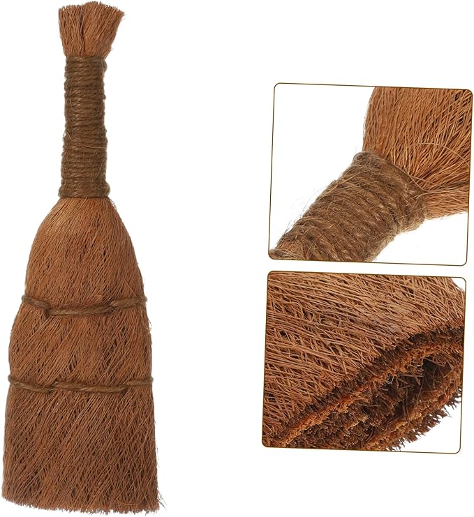Happyyami Bonsai Cleaning Brush Palm Fibre Tool for Garden Washing Stain Removal Multi-use Accessory for Bonsai Plant Care for Garden Enthusiasts