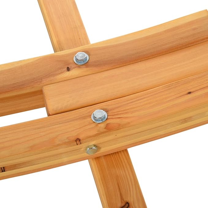 10.6' Wooden Hammock Stand Universal Garden Picnic Camp Accessories