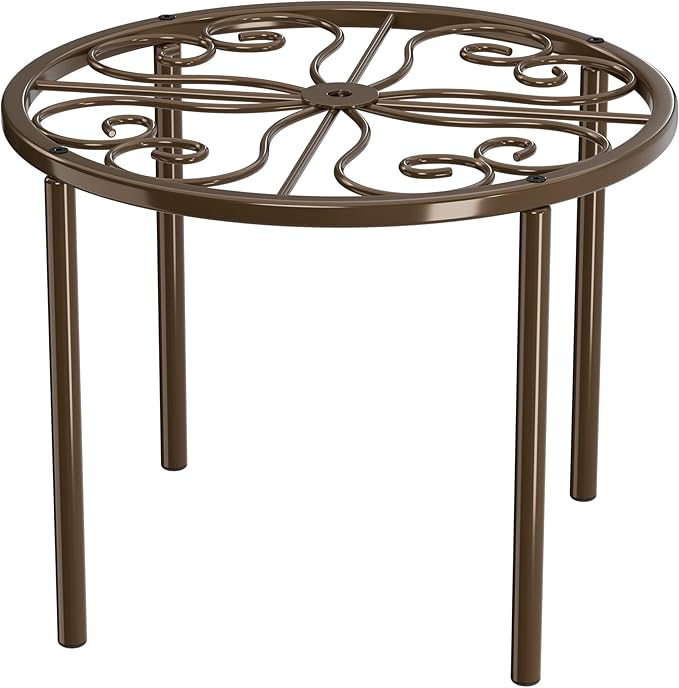 10.24" Plant Stand Flower Stand - Bronze Plant Holder for Garden Home, Anti-rust Plant Rack for Multiple Plant Indoor or Outdoor.