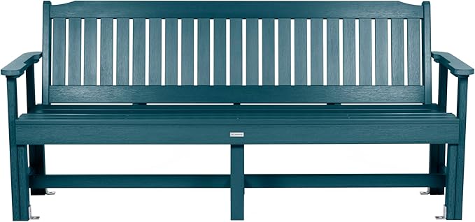 Sequoia Professional CM-BENSQ62-NBE Commercial Grade Exeter 6 Foot Garden Bench, Nantucket Blue