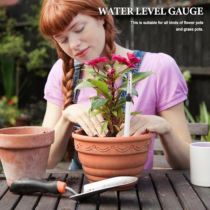 NOLITOY 2pcs Water Level Gauges: 300ml Plants Water Shortage Reminder Flower Pot Shortage Indicator for Garden and Home Use