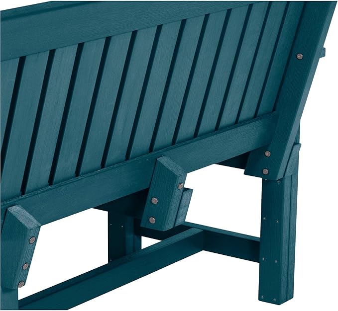 Sequoia Professional CM-BENSQ62-NBE Commercial Grade Exeter 6 Foot Garden Bench, Nantucket Blue