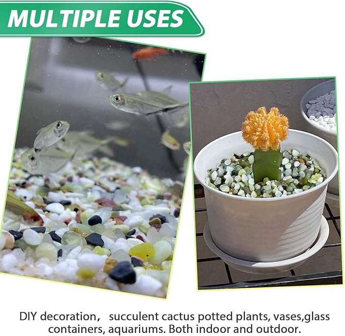 Succulent Rocks for Plants Tiny Pebbles for Planters 7.8LB Pea Gravel Bulk Course Sand Soil Small Decorative Stones for Indoor Bonsai Pots Cactus Top Dressing Aquarium Garden Landscape, Green