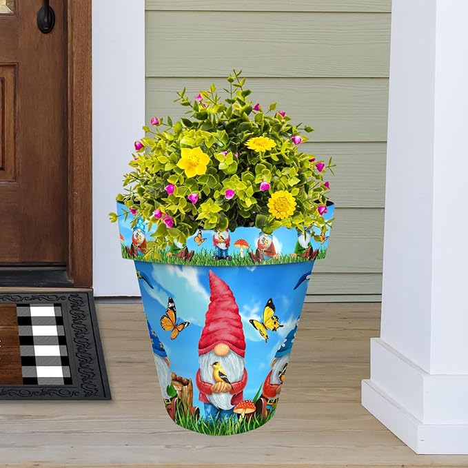 Briarwood Lane Summer Planter 14" x 15" x 15" Gnome Sweet Gnome Large for Summer Planter
