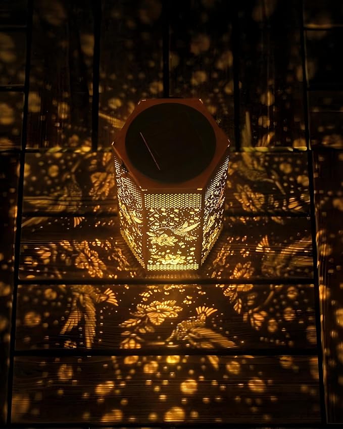 2 Pack Hummingbird Solar Lantern Outdoor Waterproof Outdoor - Mothers Day Gifts for Mom Grandma - Birthday Day Gifts for Women, Garden Decor Solar Lights Outdoor