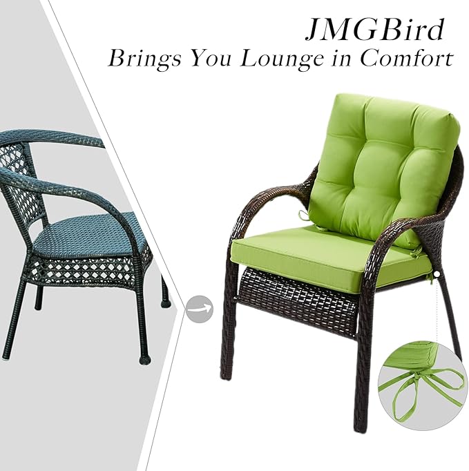 JMGBird Outdoor Chair Cushion, Patio Chair Cushion 19"x19" Outdoor Oushions for Patio Furniture