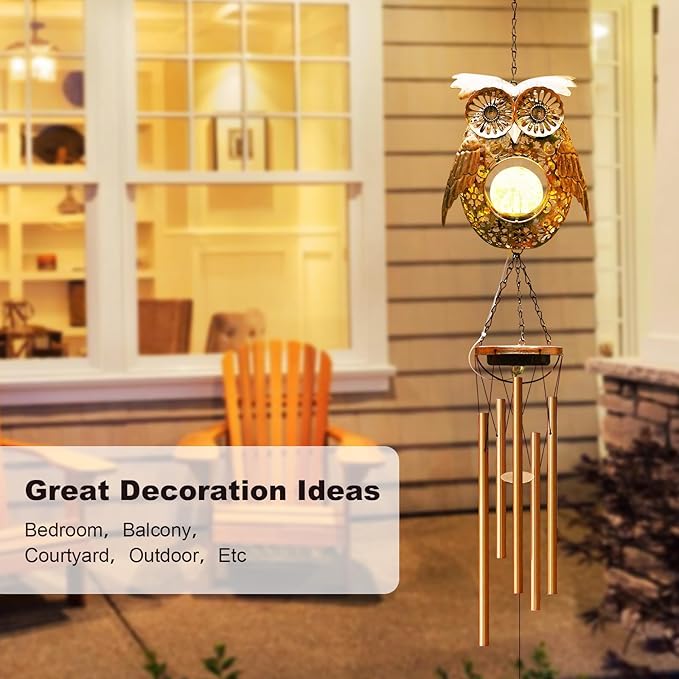 Wind Chimes Outdoor Indoor Decor: Melodious Valentines Day Gifts for Her Wife Women Mom Grandma Birthday - Weatherproof Metal Outdoor Decor Easy Hanging for Garden Patio Tree Window Memorial