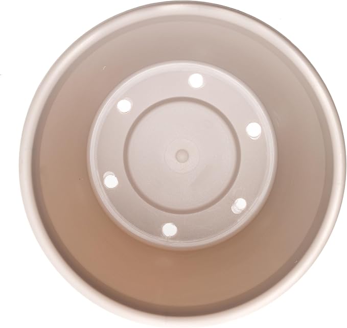 Bloem Terra Pot Planter: 12" - Pebble Stone Beige - Durable Resin Pot, for Indoor and Outdoor Use, Gardening, 3.5 Gallon Capacity, Saucer Sold Separately