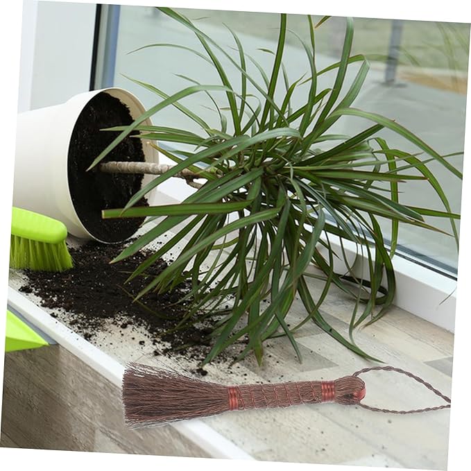 Didiseaon 3Pcs Palm Fiber Bonsai Brush for Flowerpot Cleaning Garden Washing Tool Durable Scratch Design Convenient Bonsai Care Accessories