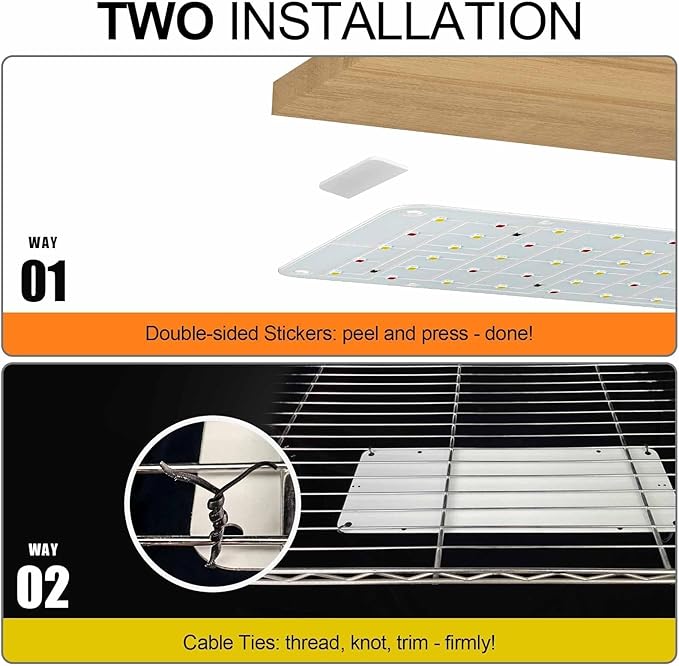 DOMMIA Panel Grow Light for Indoor Plants, 20W Ultra-Thin Full Spectrum LED Grow Light for Shelf & Cabinet, Dimmable with 6/12/16H Timer, Bluish White, 2-Pack
