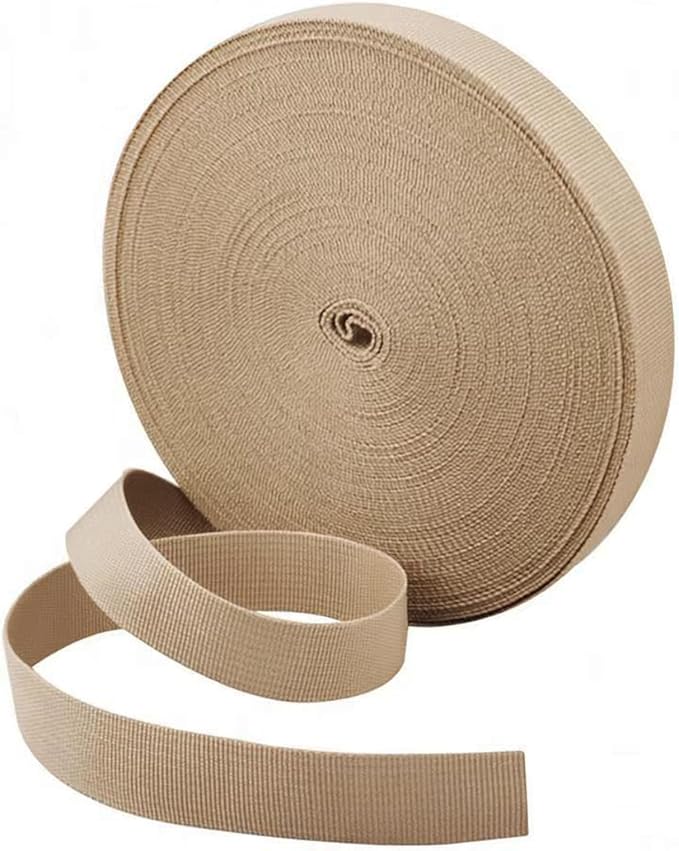 1 Roll 65.6 Feet Tree Tie for Plant Support Garden Strap 1 Inch Width Staking and Guying Material 1,800 Lbs Strength (Khaki)