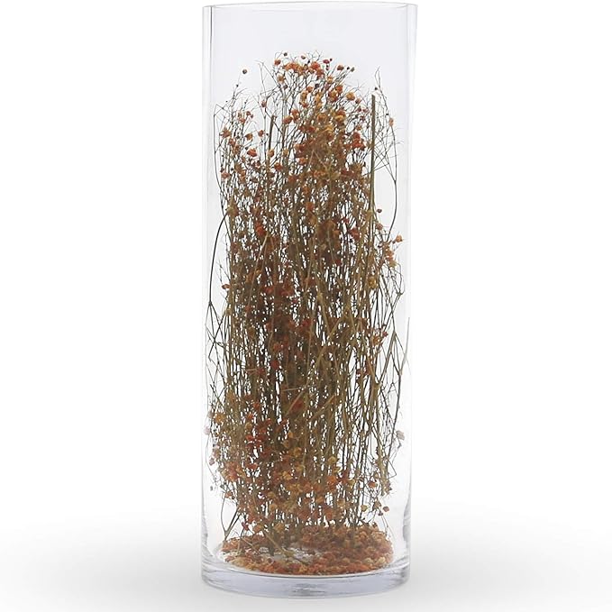 WGV Cylinder Vase Bulk, Width 6", Height 14", Clear Glass Container Terrarium Candle Holder for Wedding Centerpiece, Party Event, Home Decor, 6 Pieces