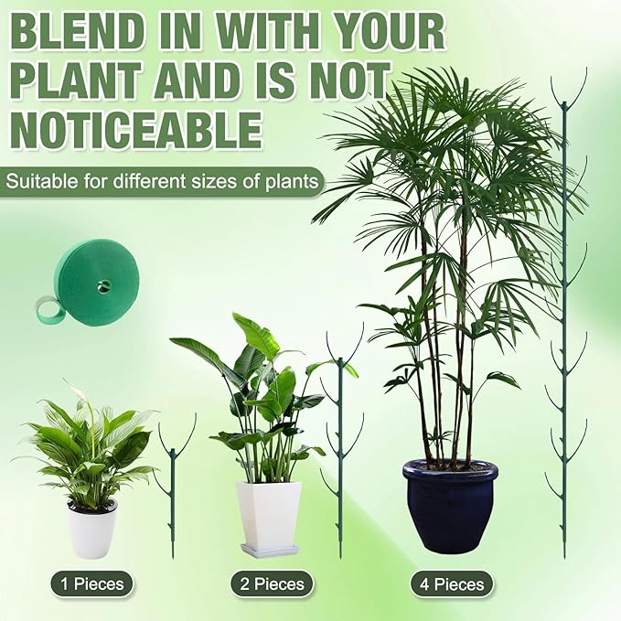 Stackable Monstera Plant Support,Garden Plant Stakes for Indoor Outdoor Plants,Garden Accessories for Climbing Potted Plants,Plant Sticks for Vine Training Stem Stabilization (10pcs)
