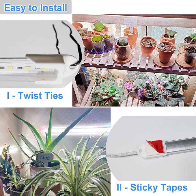 LED Grow Light Strip for Indoor Plants, Full Spectrum Sunlike Plant Lights Growing Lamps for Hydroponics Succulent Veg and Flowers (Not Includes Adapter)