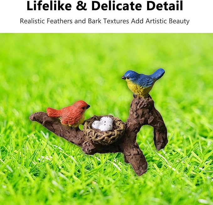 Plant Decorations for Pots Plant Pot Bird Huggers Figurines Mini Animal Ornaments for Potted Flower Decorations Cute Hugger Sculptures Planter Pot Decor Garden Figurine Hugger for Planters