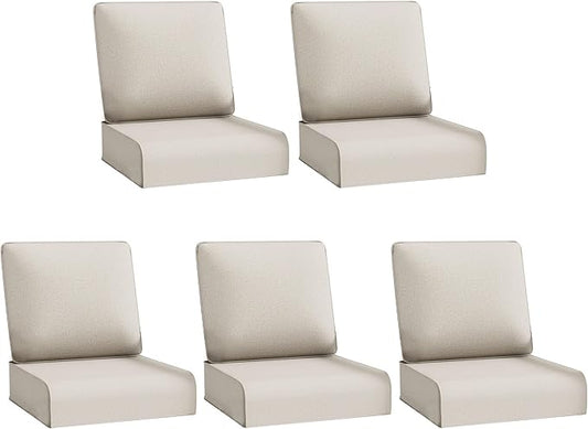 Joyside Outdoor Chair Cushions Set, 24x24 Inch Patio Furniture Cushions, 6’’ Thick, Water Resistant & Fade Resistant, Outdoor Replacement Cushions for Seat and Sofa