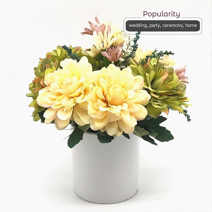 WGVI Matte White Ceramic Cylinder Vase Width 5.5" Height 5", Flower Arrangements, Candle Holder, Terrarium Planter Pot, Storage Container Organizer, Pen Brush Holder, Tabletop Decor, Bulk, 6 Pcs
