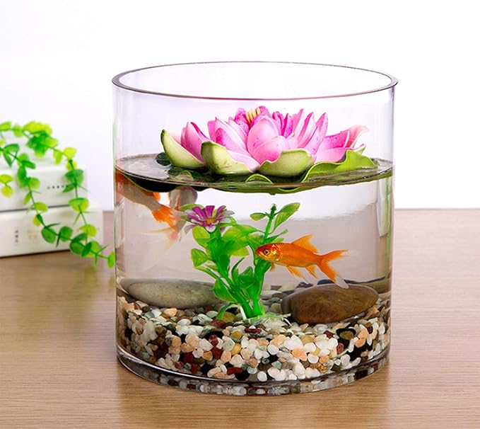 WGVI Thick Weighted Clear Right Cylinder Glass Vases, 10" W x 10" H, Equilateral Cylinder Glass Flower Arrangement Centerpieces Tabletop Storage Container Home Decor, 1 Piece