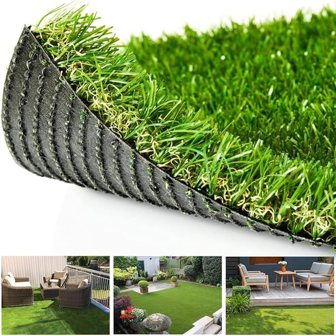 Artificial Grass Turf Outdoor, 15FT x 86FT (1290 Square Feet) 1.38" Thick Fake Realistic Pet Grass Rug Synthetic Lawn Carpet, Astroturf Faux Indoor Landscape for Patio, Garden, Yard, Balcony
