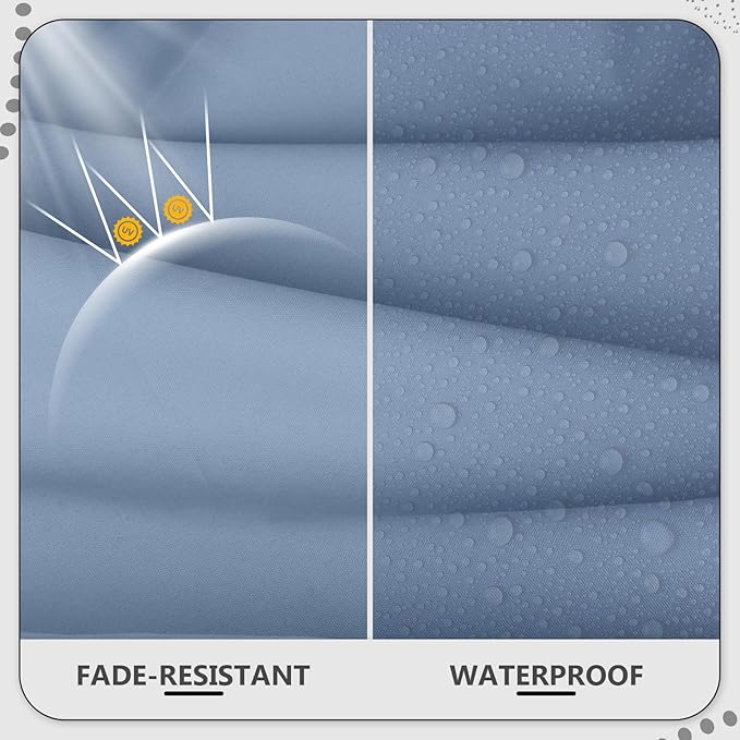 22" x 22" x 6" Outdoor Deep Seat Cushions Set - 4 Set Waterproof & Fade Resistant Patio Furniture Replacement Cushions, Non-Slip Outdoor Cushions Fit Loveseats, Couches, Chairs, and Sofas