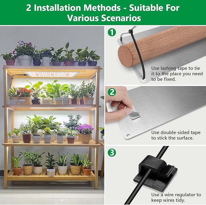 Grow Lights for Indoor Plants, 882 LED Full Spectrum Plant Light 6 Panel for Growing Seedling Starting, Slim Grow Lamp with UL Adapter, 6/12/16H Timer, 3 Light Modes, 5 Dimmable