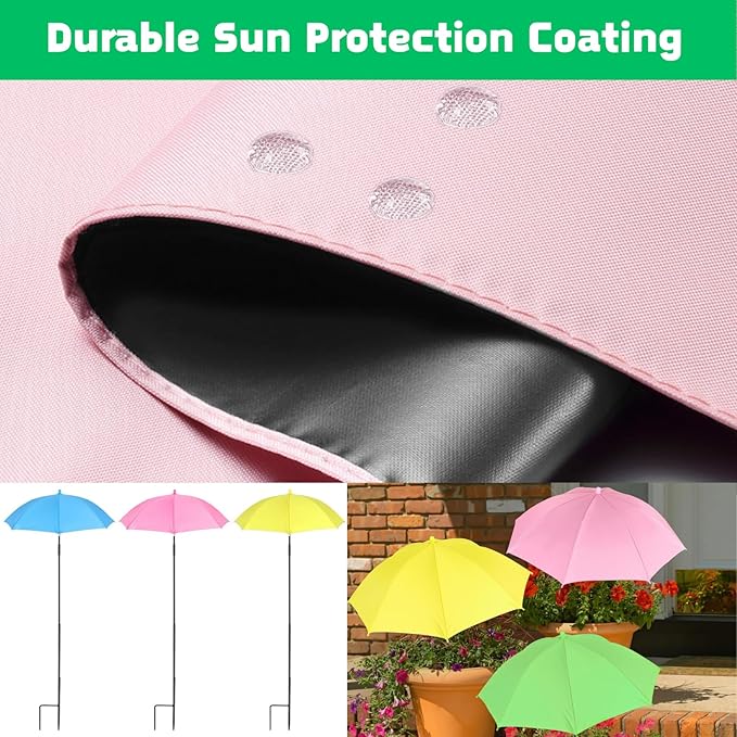 Plant Umbrellas for Outdoor Plants, Garden Umbrella Shade for Potted Plants and Garden Beds, Defend Plants From Blazing Sun and Rain with Adjustable Angle