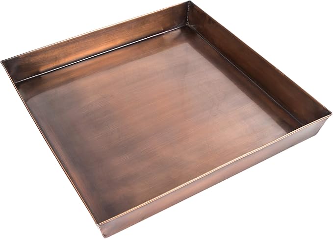 H Potter Tall Copper Planter 33 Inch Indoor Outdoor – Antique Copper Stainless Steel Floor Planter with Insert, Drainage & Drip Tray – Large Entryway Patio Porch Flower Pot
