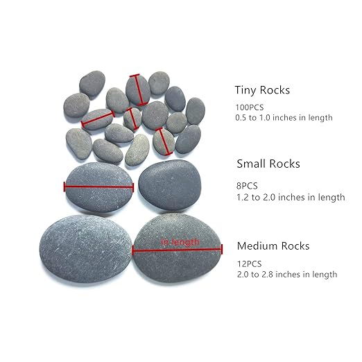 120PCS Painting Rocks, DIY Rocks Flat & Smooth Kindness Rocks for Arts, Crafts, Decoration, Medium/Small/Tiny Rocks for Painting,Hand Picked for Painting Rocks…