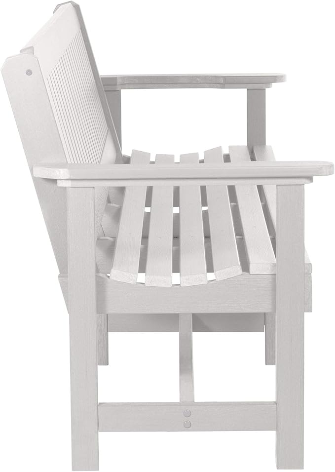 Sequoia Professional CM-BENSQ62-WHE Commercial Grade Exeter 6 Foot Garden Bench, White