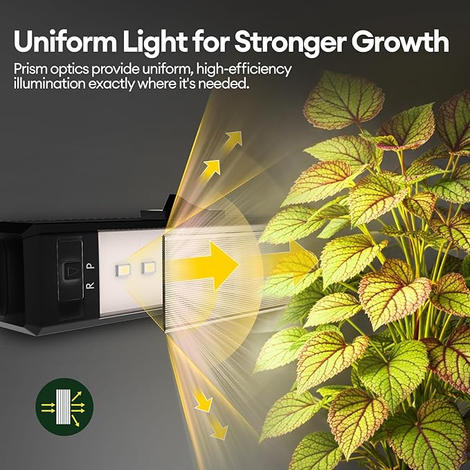 Plant Grow Light 2ft, Tunable Full Spectrum LED Grow Light Strips 60W (4 x 15W), T5 Growing Lamp for Indoor Plants, Greenhouse, High PPFD, 4-Pack