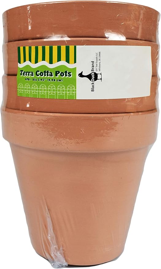 Black Duck Brand Set of 16 Terra Cot Pot Planter 2-1/2" x 2-1/2" Lawn & Garden Mini Flower Pots - 2.5" x 2.5" Terra Cotta (16)
