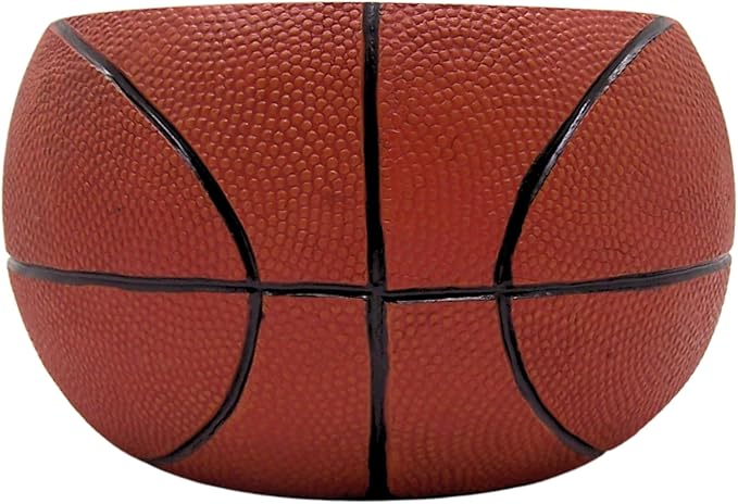 Wowser Basketball Shaped Planter Pot, Home & Garden Decor, Sports Theme Planter, 6.5 Inches