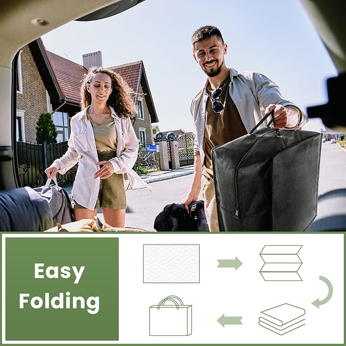 6x9 Outdoor Patio Rug with Carry Bag, Waterproof Outdoor Plastic Straw Rug RV Camping Rug, Reversible Picnic Mat Outside Carpet for Backyard, Porch, Balcony, Deck, Black & Light Grey