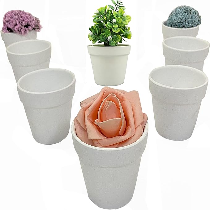 NY XXYXXY 40pcs/2.95" Terracotta Planters, Plant Pots, Succulent Pots White Ceramic, Mini Planters for Displaying Succulents, Mini White Pots Drain Holes