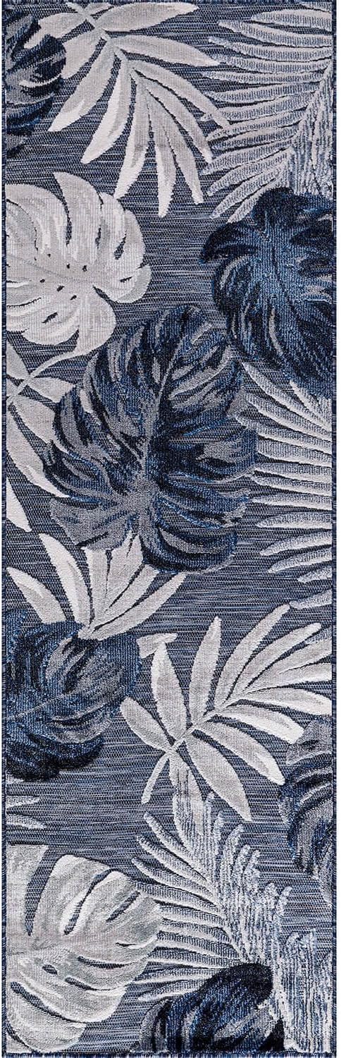 CAMILSON Runner Outdoor Rugs Oriental Retro Traditional Floral Medallion Area Rug 2x7 Non-Shedding Stain Resistant Indoor Carpet for Bathroom Hallway Kitchen Office (2 x 7 / Navy Blue)