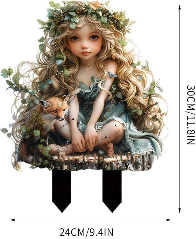 Bohemian Fairy Flower Pot Decor - Planter Pots Decor & Accessories for Home or Garden (Fox Elf)