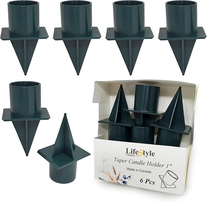 Floral Taper Candle Holder 6 Pcs by LifeStyle Channel