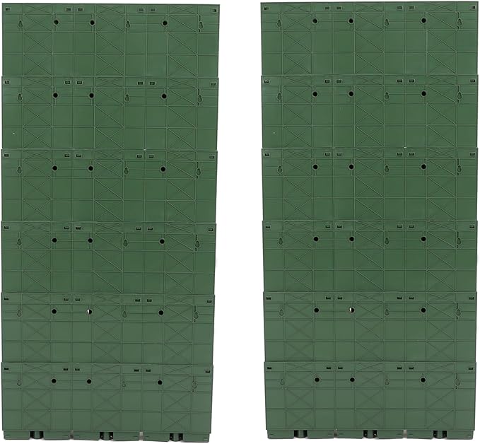 Wall Planter with 36 Pots, Vertical Garden Wall-Mounted Indoor & Outdoor Flower Pot Holder for Herbs, Vegetables, Succulents, Plastic Planter with Drainage Holes (Army Green)