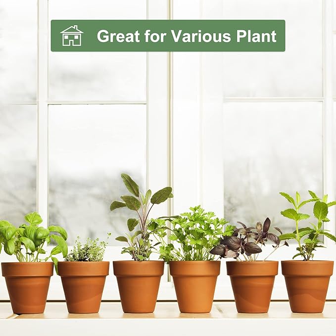 Orceler 4 Inch Terracotta Pots with Saucer - 6 Pack Small Clay Plant Pots with Drainage Holes, Flower Pots with Tray, Terra Cotta Pots for Indoor Outdoor Plants, Crafts, Wedding Favor