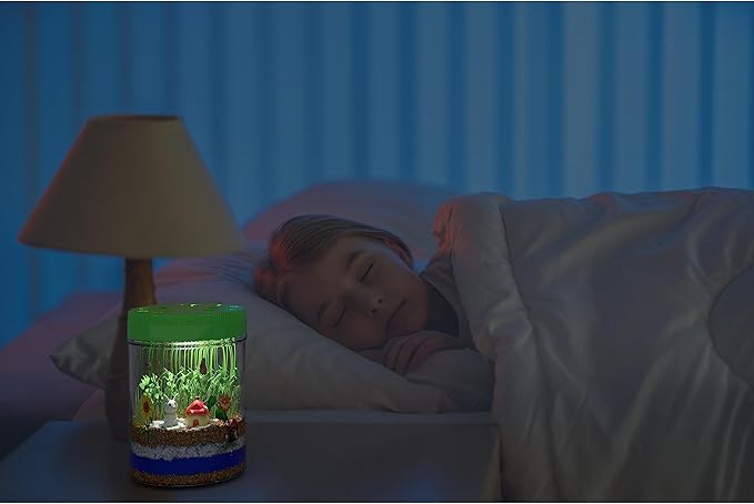 Dan&Darci Light-Up Terrarium Kit for Kids - STEM Science Kit - Educational DIY Toy for Boys & Girls - Birthday Easter Gift - Craft Project Idea for Ages 6 7 8 9 10 11 12 Year Old