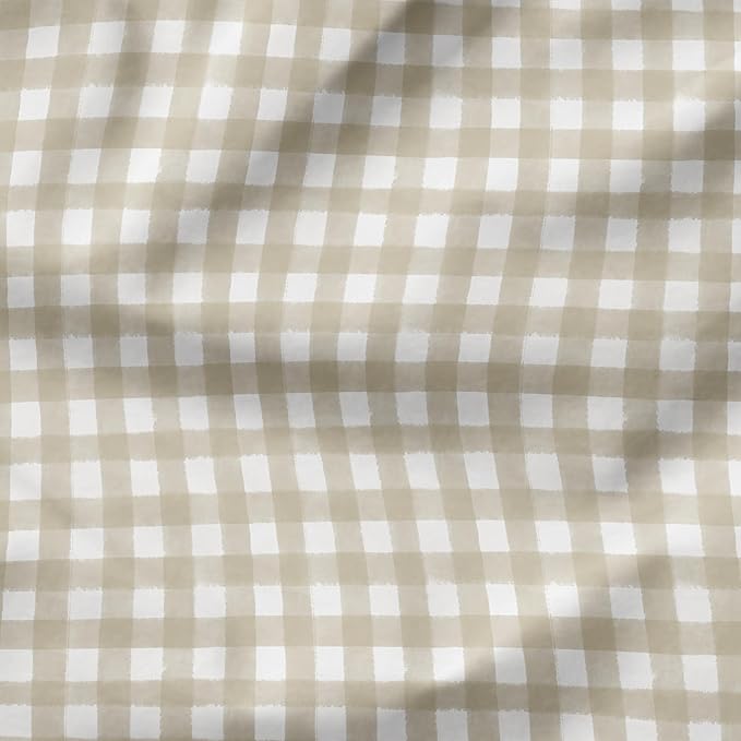 Arden Plush Modern Tufted Polyfill Dining Chair Cushion, 21 x 40, Arden x Alexandra Kay Collection, Water Repellent, Fade Resistant, The Coffee Girl Gingham