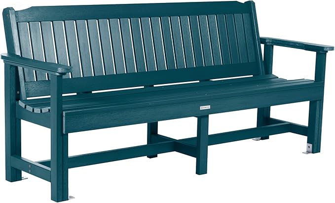 Sequoia Professional CM-BENSQ62-NBE Commercial Grade Exeter 6 Foot Garden Bench, Nantucket Blue