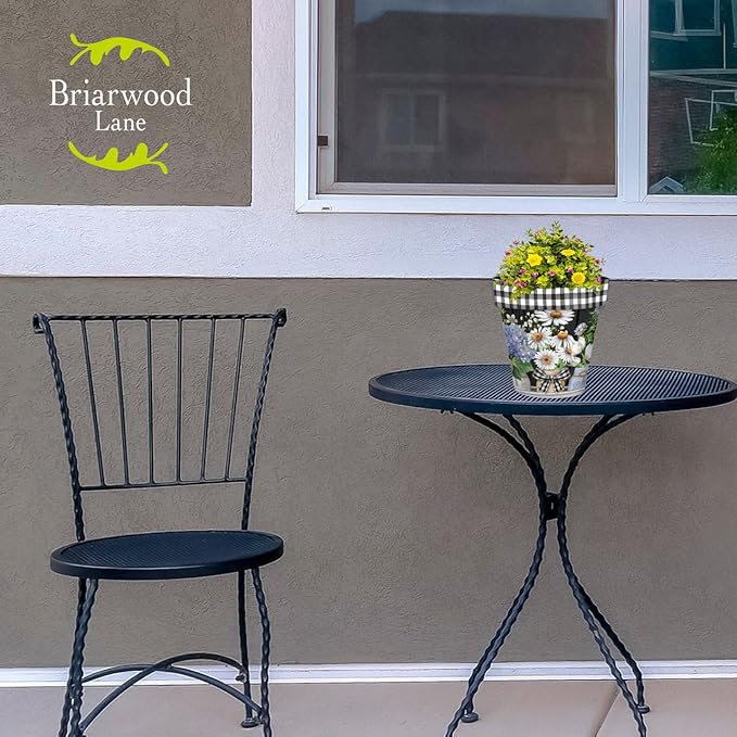 Briarwood Lane Summer Planter 8.5" x 8.5" x 8.5" Crated Mason Jars Small for Summer Planter