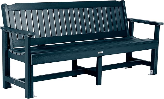 Sequoia Professional Commercial Grade Exeter Garden Bench, 6ft, Federal Blue