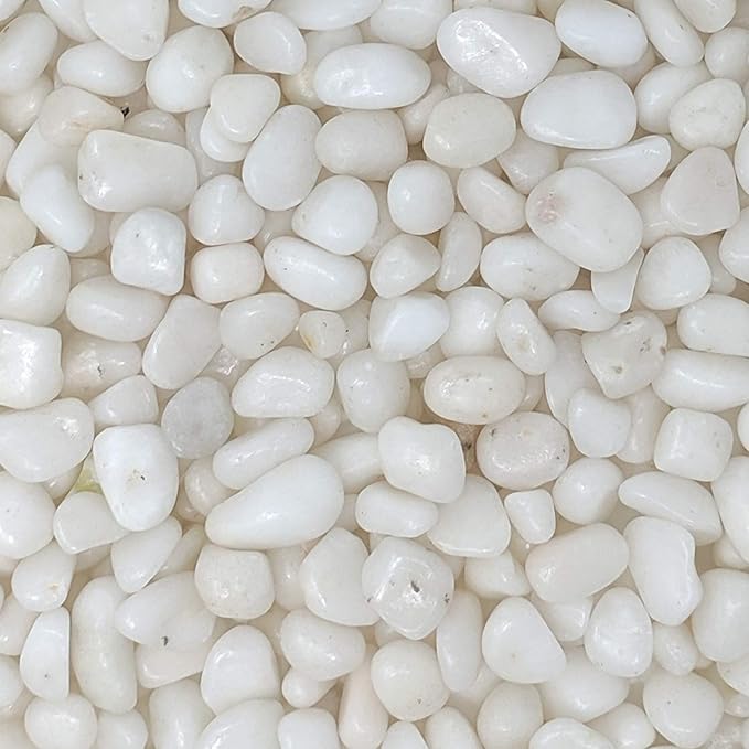 Midwest Hearth Decorative Polished White Pebbles 3/8" Gravel Size (5-lb Bag)