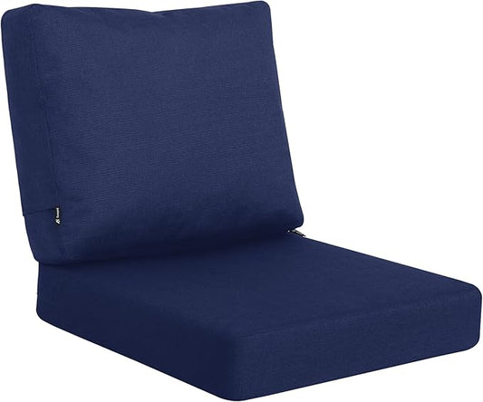 Favoyard 19×19 inch Deep Seat Patio Cushions Water-Resistant & Fadeness Furniture Cushion Set for Outdoor Chair Couch with Polyester-Linen Fabric, Removable Cover, Hidden Zipper & Adjustment Staps